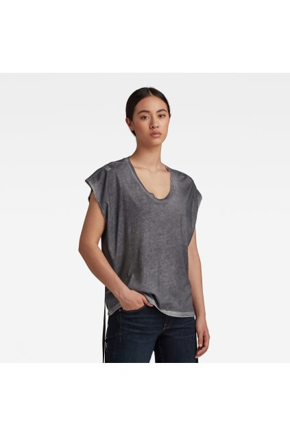 Tričko - Adjustable top sprayed sivé