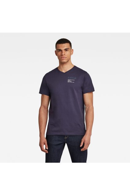 Tričko - G-star chest graphic v t s\s modré