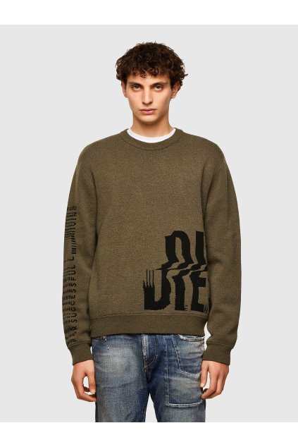 Sveter - K-MARRA KNITWEAR olivovo-zelený