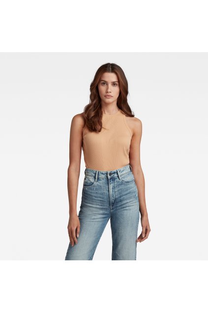 Tielko - Engineered rib tank top C ružové