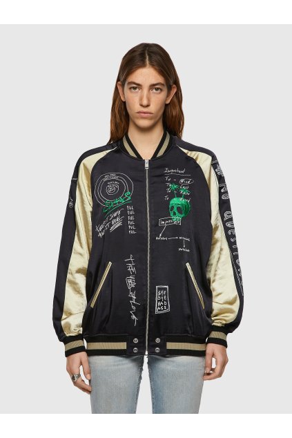 Bunda - GFRANKHB JACKET čierno-zlatá