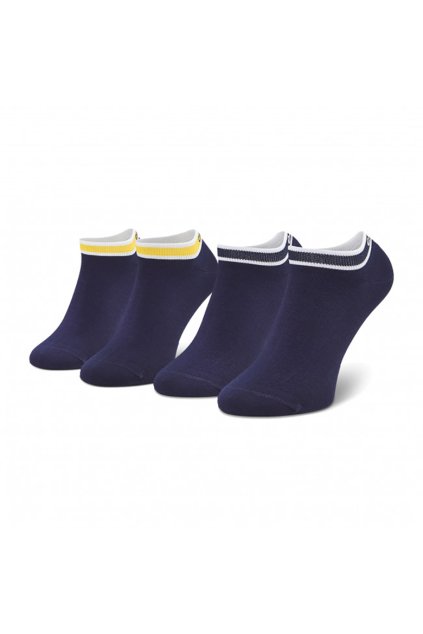 Ponožky - CK WOMEN LINER 2P LOGO CUFF STRIPE SPENCER viacfarebné