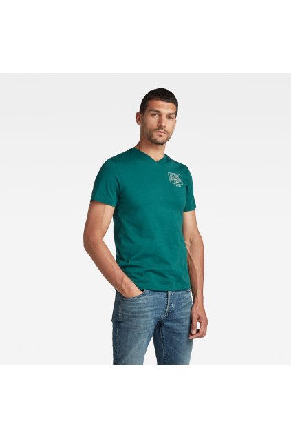 Tričko - Back logo slim v t zelené