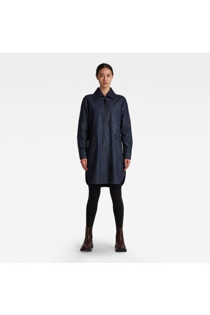 Šaty - Lt wt indigo craser denim o modré