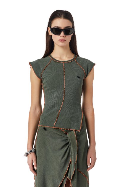 Top - T-SKYOVER TANK TOP zelený