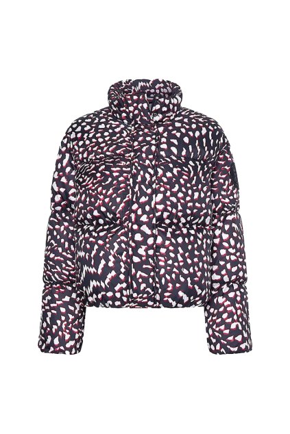 Bunda - PRINTED DOWN PUFFER JACKET čierna
