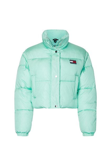 Bunda - TJW CROP VEST PUFFER JACKET zelená