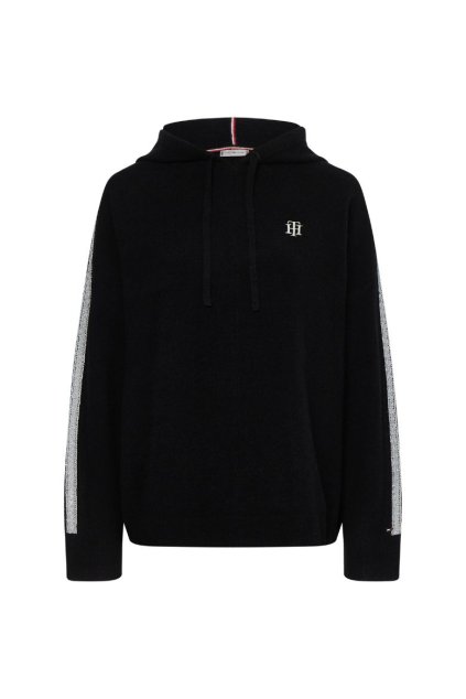 Sveter - TH FLEX RELAXED HOODIE SWEATER čierny