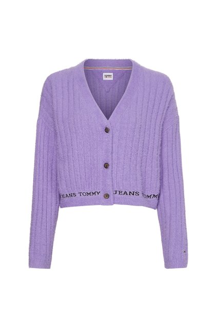 Kardigán - TJW CROP FURRY  CARDIGAN fialový