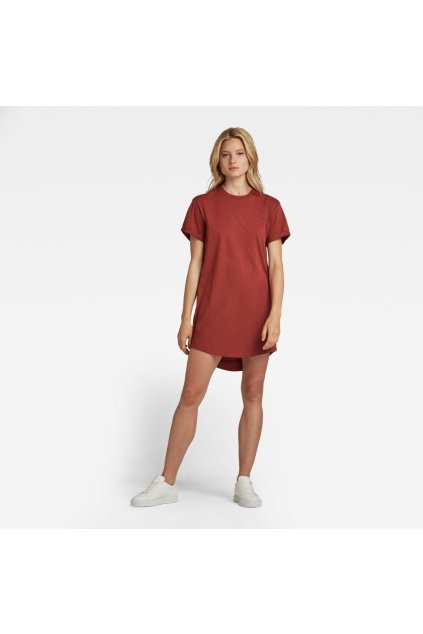 Šaty - Lash fem loose dress s\s hnedé