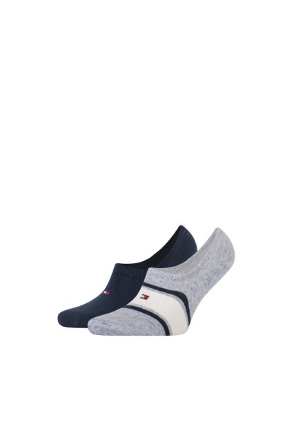 Ponožky - TH MEN FOOTIE HIGH CUT 2P MULTICOLOR MELANGE viacfarebné
