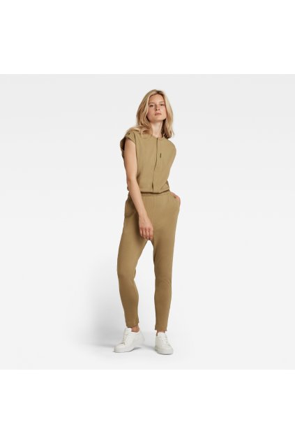 Overal - Snap button jumpsuit s\s zelený