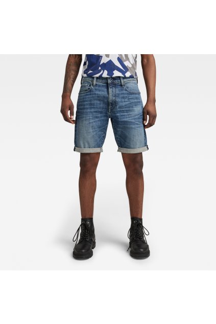Krátke nohavice - 3301 Slim short modré