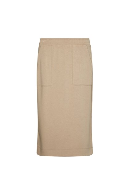 Sukňa - INTERLOCK STRAIGHT KNEE SKIRT béžová