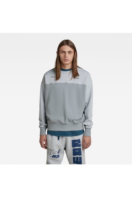 Mikina - Color block oversized sw r sivá