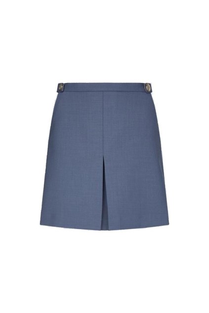 Sukňa - GOLD BUTTON SHORT SKIRT modrá