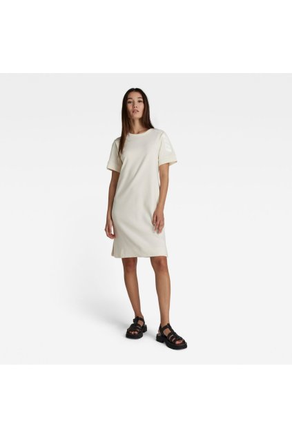 Šaty - Gel print dress s\s biele