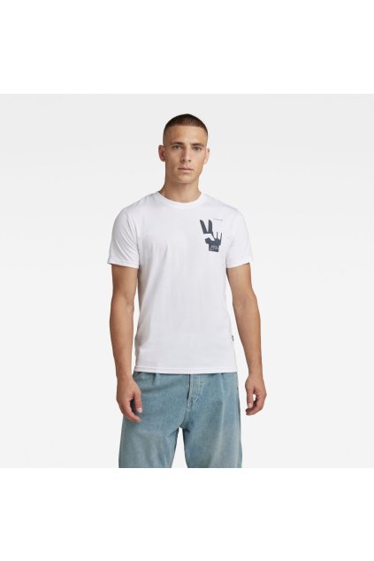 Tričko - Multi shield back gr r t biele