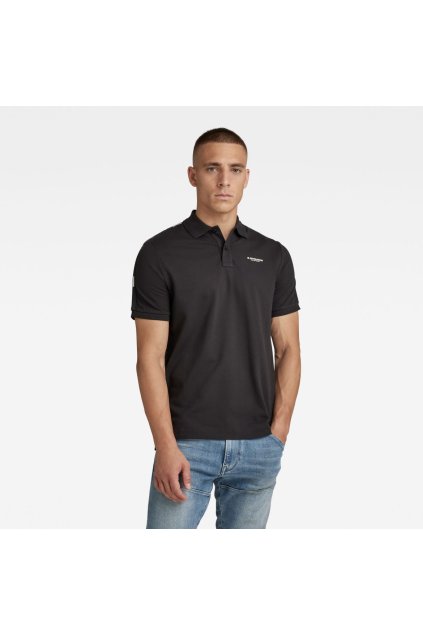 Polo tričko - Tape polo s\s čierne