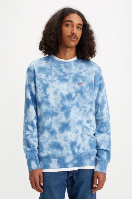 Mikina - NEW ORIGINAL CREW HIGH LOW HOR modrá