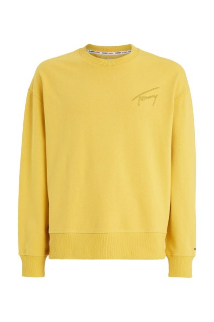 Mikina - TJM TOMMY SIGNATURE CREW žltá