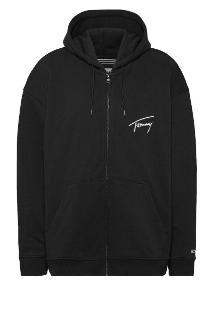 Mikina - TJW OVRSZD SIGNATURE ZIP THRU čierna