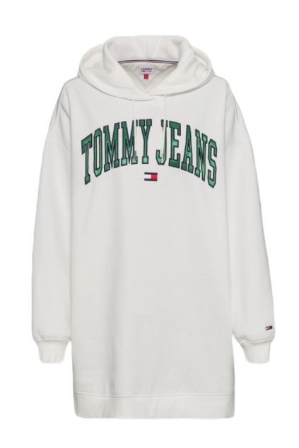Šaty - TJW COLLEGIATE LOGO HOODIE DRESS biele