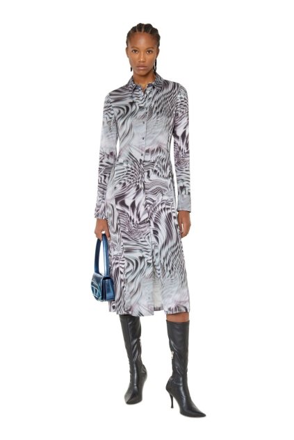 Šaty - D-TIPHA DRESS sivé