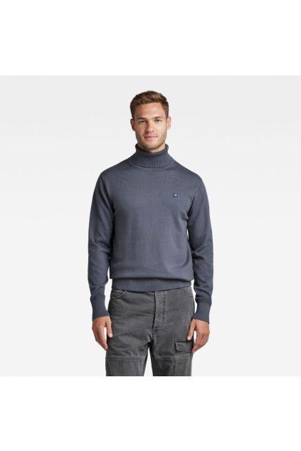 Sveter - Premium core turtle knit modrý