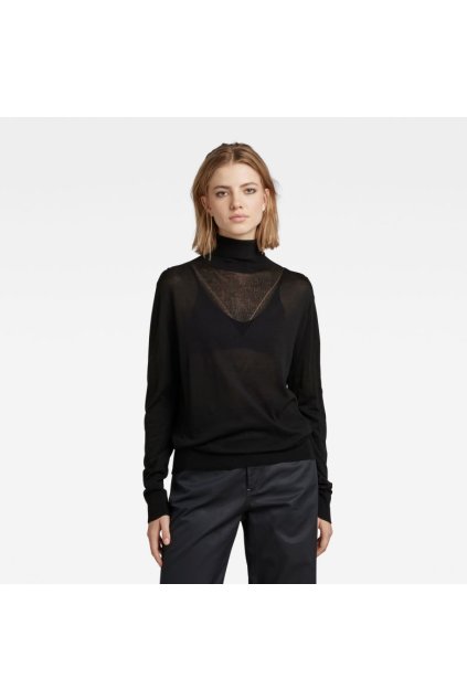 Sveter - Core roll neck knit wmn čierny