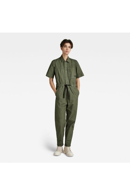 Overal - Army jumpsuit s\s wmn zelený