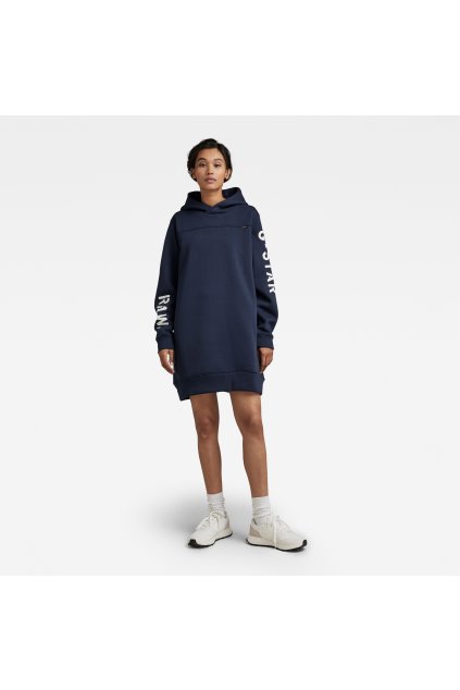 Šaty - Multi gr loose hdd sw dress wmn modré