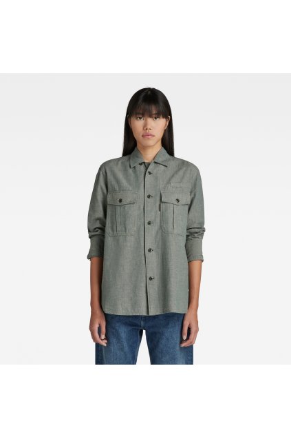 Košeľa - Officer BF shirt l\s wmn sivá