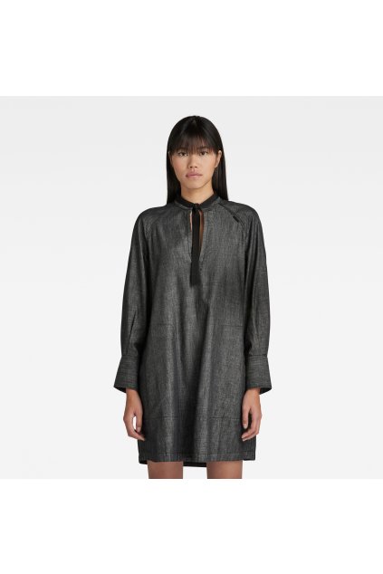 Šaty - V-neck tunic dress l\s wmn čierne