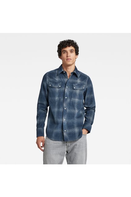 Košeľa - Worker Slim Shirt modrá