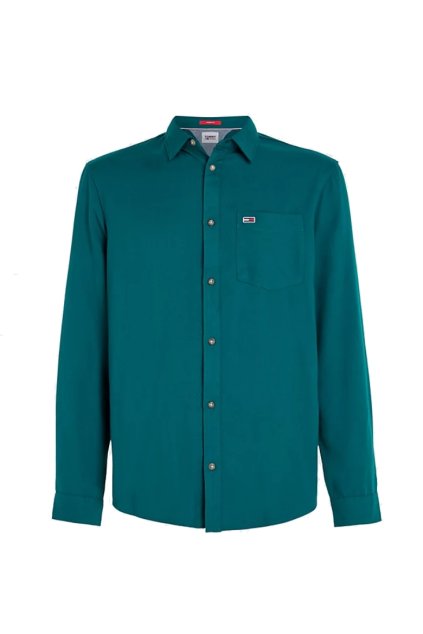 Košeľa - TJM SOLID FLANNEL SH zelená