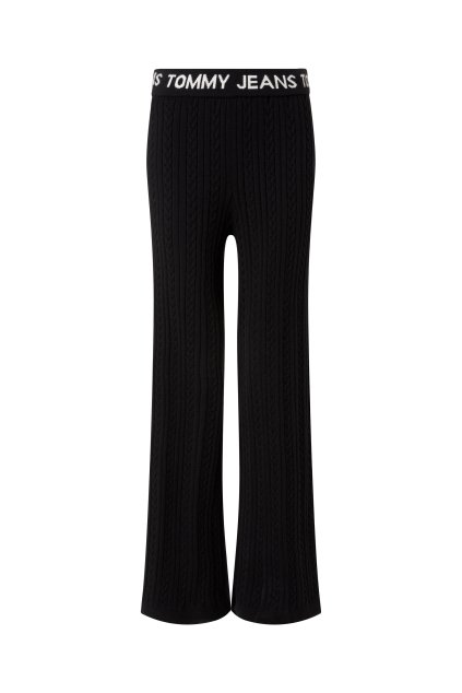 Nohavice - TJW CABLE KNIT PANTS čierne