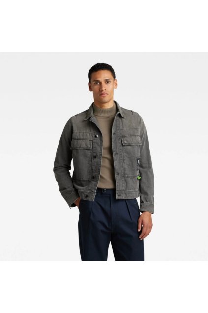 Bunda - Utility Flap Pocket Jacket sivá