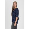 Blúzka - TOMMY HILFIGER FALLEEN BLOUSE 3/4 SLV tmavomodrá