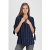 Blúzka - TOMMY HILFIGER FALLEEN BLOUSE 3/4 SLV tmavomodrá