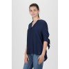 Blúzka - FALLEEN BLOUSE 3/4 SLV tmavomodrá