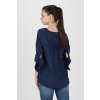 Blúzka - TOMMY HILFIGER FALLEEN BLOUSE 3/4 SLV tmavomodrá