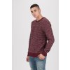 Sveter - HONEYCOMB SLUB SWEATER bordový