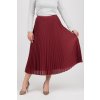 Sukňa - TH ESSENTIAL MIDI SKIRT červeno-hnedá