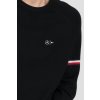 Sveter - 2 MB TECH STRIPE SWEATER čierny