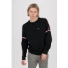 Sveter - 2 MB TECH STRIPE SWEATER čierny