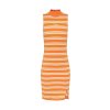 Šaty - TJW SIDE SLIT STRIPE DRESS oranžové