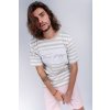 Tričko - SIGNATURE STRIPE RELAXED FIT TEE béžové