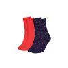 Ponožky - Tommy Hilfiger Dot 2 pack modré