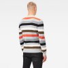 Sveter - Multi stripe r knit l\s sivý